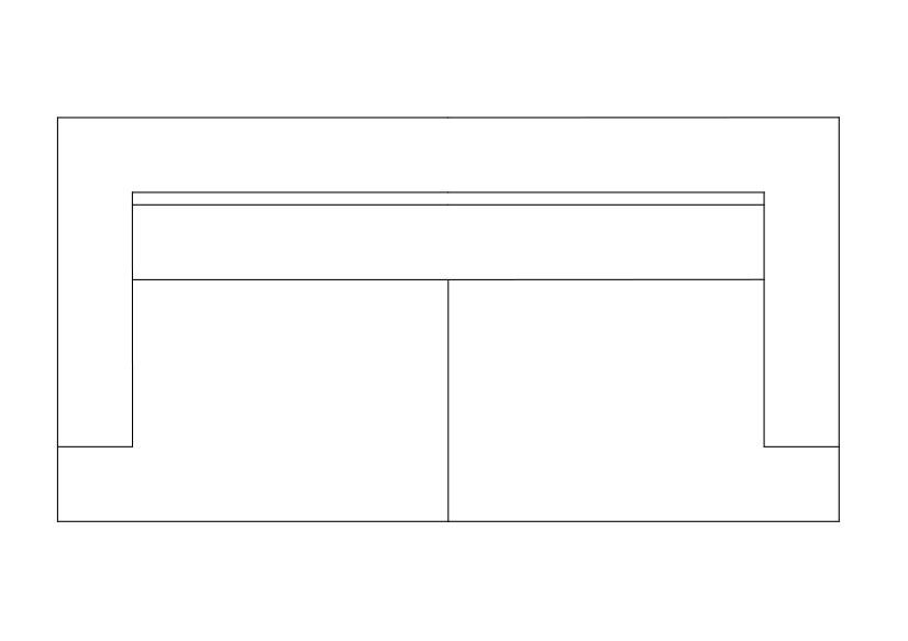 Free Sofa  top view CAD Block – DWG, DXF, PDF Format