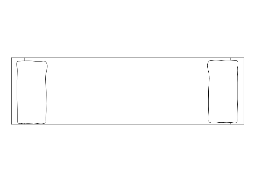 Free Sofa  top view CAD Block – DWG, DXF, PDF Format