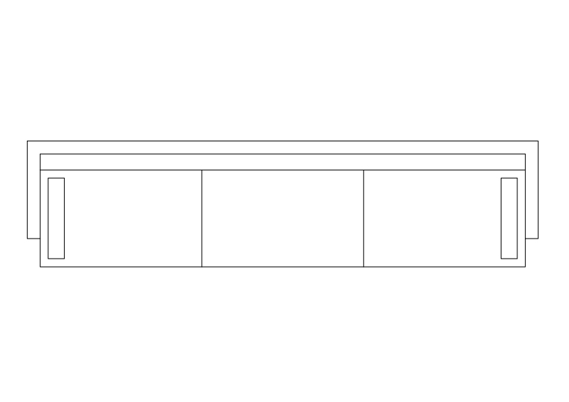 Free Sofa  top view CAD Block – DWG, DXF, PDF Format