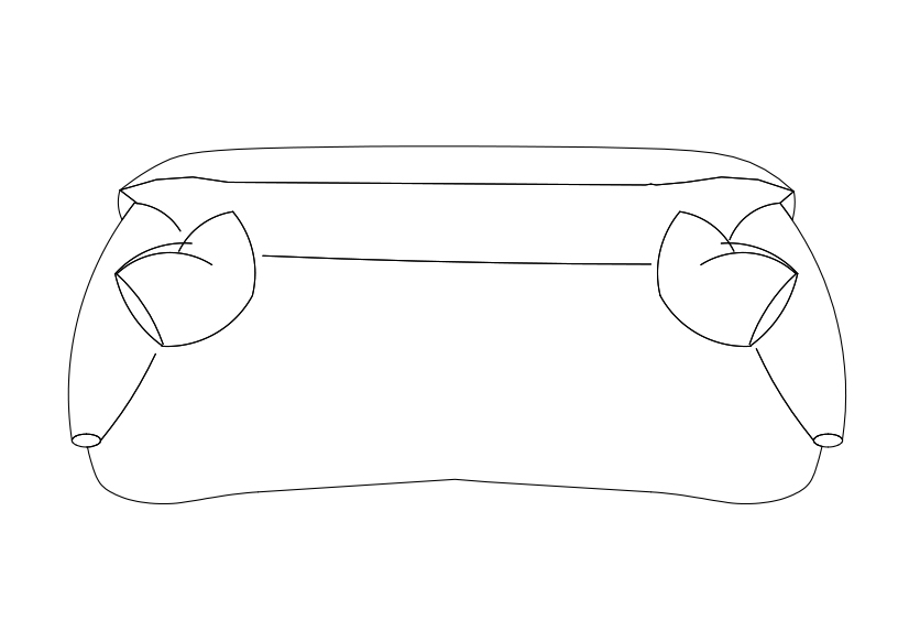 Free Sofa  top view CAD Block – DWG, DXF, PDF Format