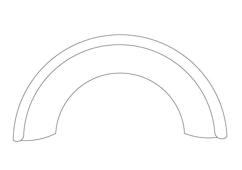 Free Circular sofa top view CAD Block – DWG, DXF, PDF Format