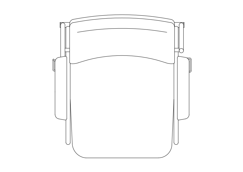 Free Cinema seat top view CAD Block – DWG, DXF, PDF Format