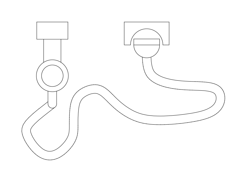 Free Ablution Spray top view CAD Block – DWG, DXF, PDF Format