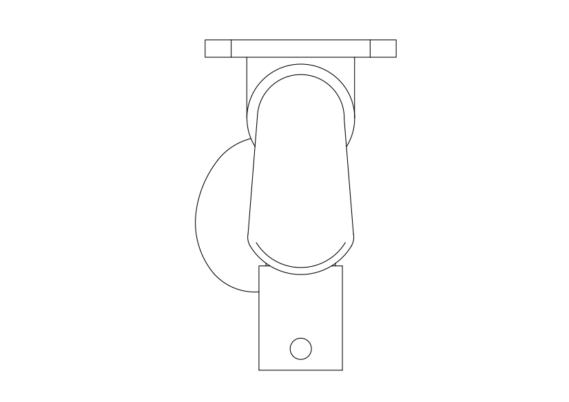 Free Ablution Spray top view CAD Block – DWG, DXF, PDF Format