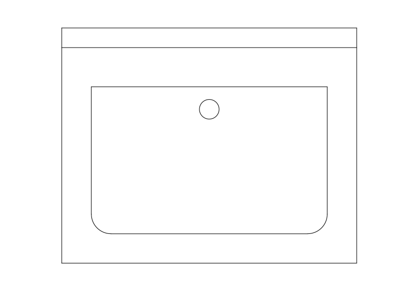 Free Sink Top View CAD Block – DWG, DXF, PDF Format