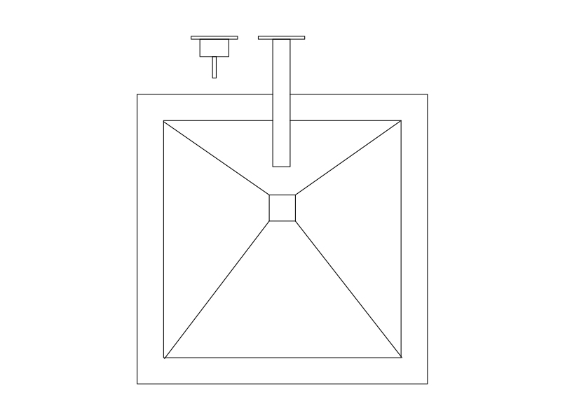 Free Sink Top View CAD Block – DWG, DXF, PDF Format