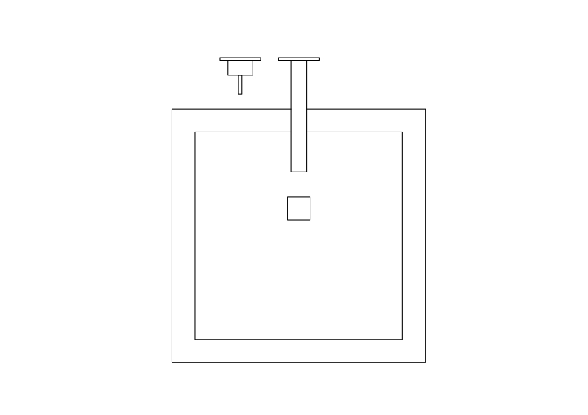 Free Sink Top View CAD Block – DWG, DXF, PDF Format