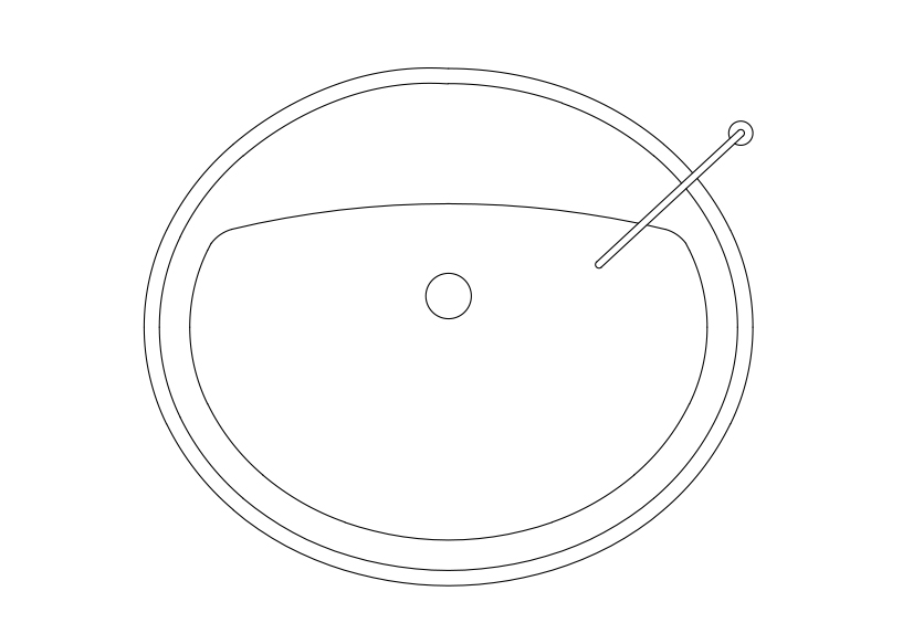 Free Sink Top View CAD Block – DWG, DXF, PDF Format