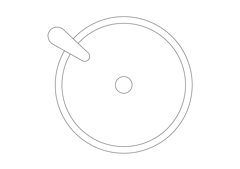 Free Sink Top View CAD Block – DWG, DXF, PDF Format