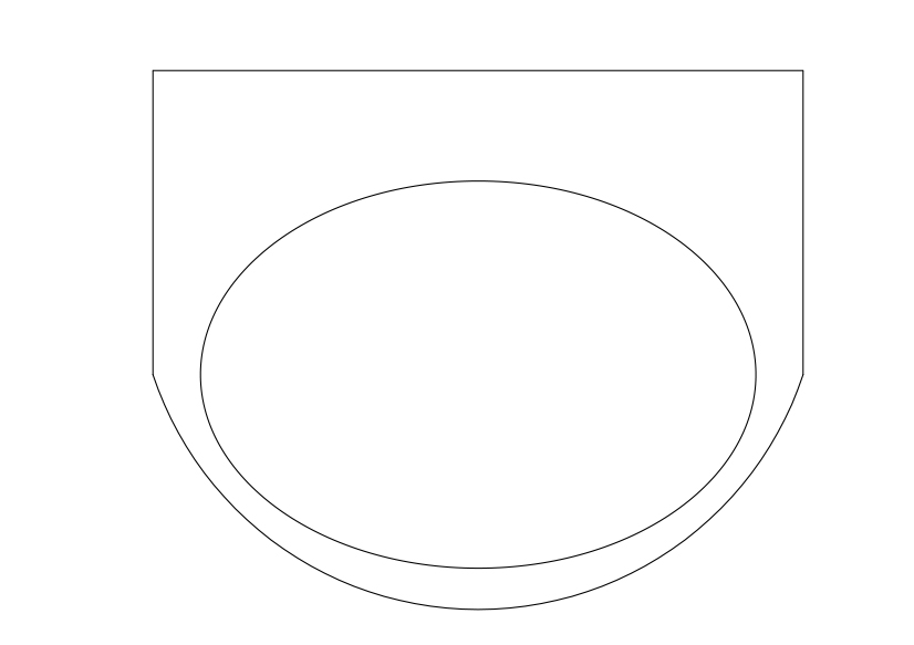 Free Sink Top View CAD Block – DWG, DXF, PDF Format