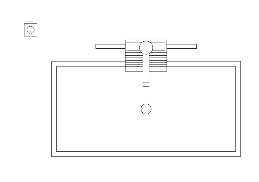 Free Sink Top View CAD Block – DWG, DXF, PDF Format