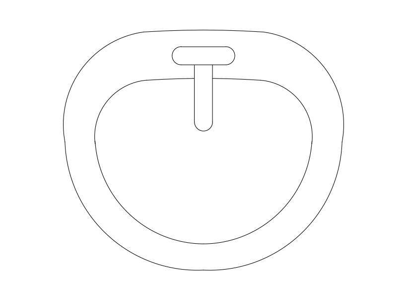 Free Sink Top View CAD Block – DWG, DXF, PDF Format