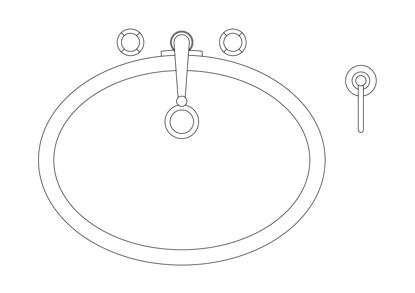 Free Sink Top View CAD Block – DWG, DXF, PDF Format
