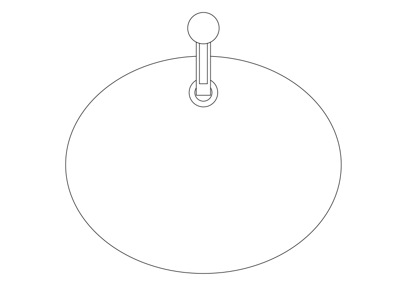 Free Sink Top View CAD Block – DWG, DXF, PDF Format