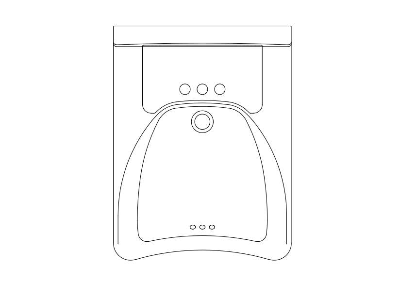 Free Sink Top View CAD Block – DWG, DXF, PDF Format