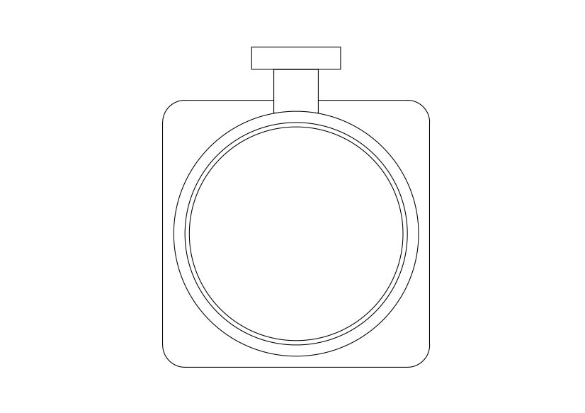 Free Soap Holder Top View CAD Block – DWG, DXF, PDF Format