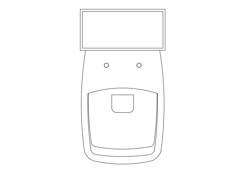 Free Toilet Top View CAD Block – DWG, DXF, PDF Format
