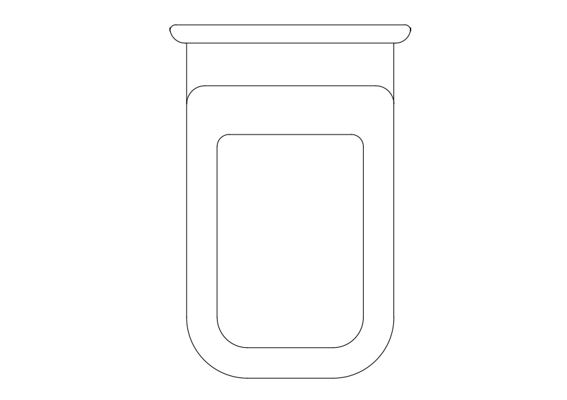 Free Toilet Top View CAD Block – DWG, DXF, PDF Format