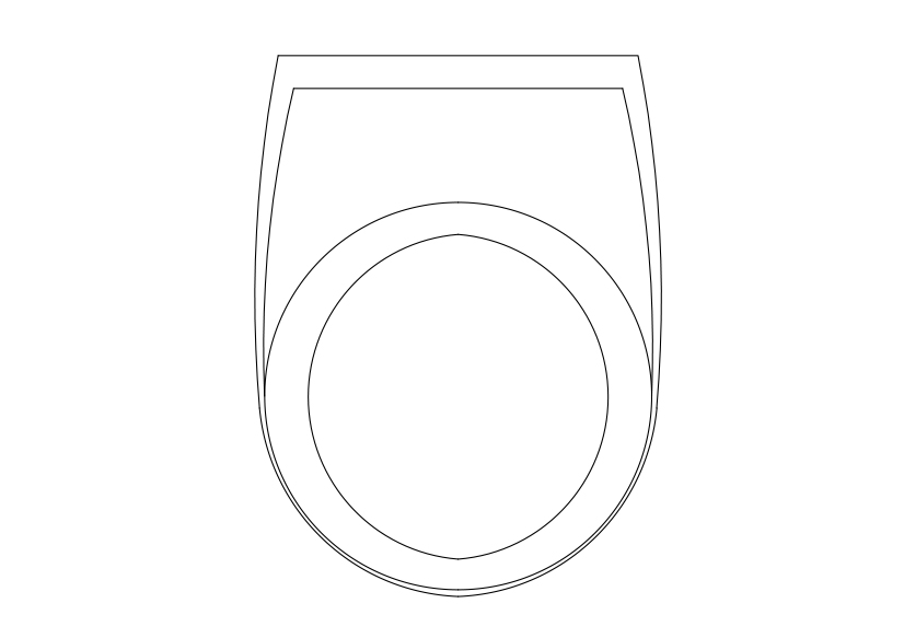 Free Toilet Top View CAD Block – DWG, DXF, PDF Format