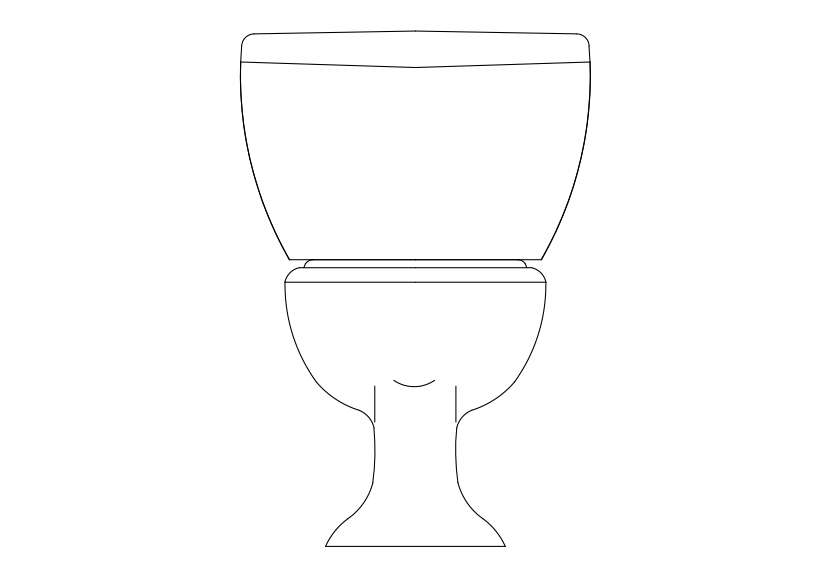 Free Toilet elevation CAD Block – DWG, DXF, PDF Format
