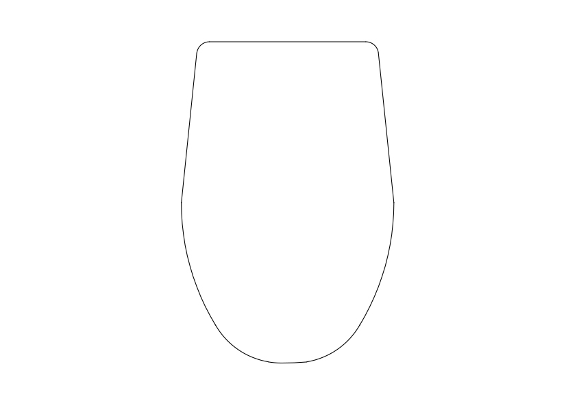 Free Toilet Top View CAD Block – DWG, DXF, PDF Format