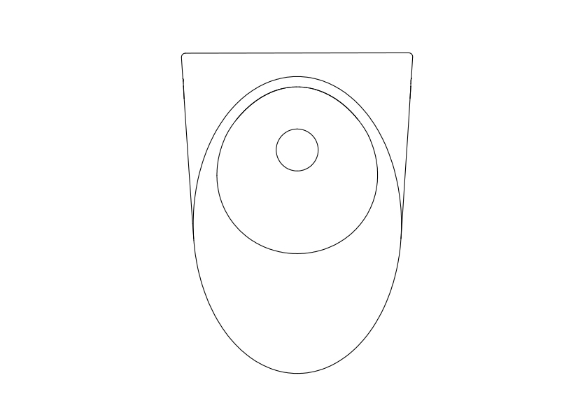 Free Toilet Top View CAD Block – DWG, DXF, PDF Format