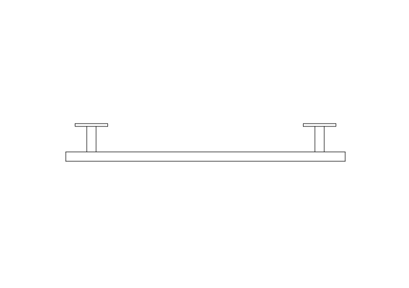 Free Towel Holder Top View CAD Block – DWG, DXF, PDF Format