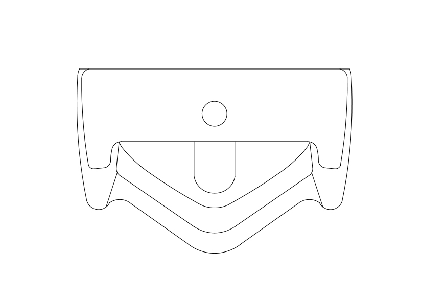 Free Urinal Top View CAD Block – DWG, DXF, PDF Format