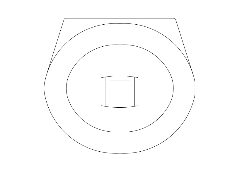 Free Urinal Top View CAD Block – DWG, DXF, PDF Format