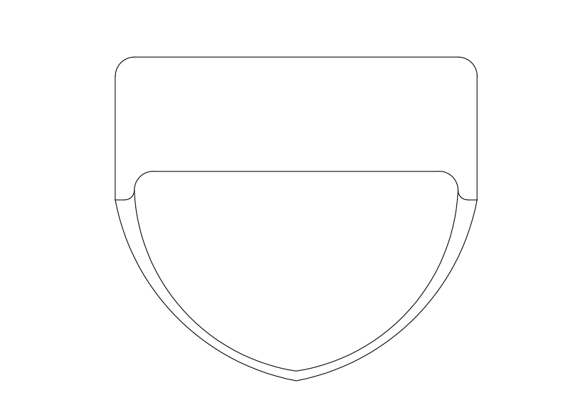 Free Urinal Top View CAD Block – DWG, DXF, PDF Format