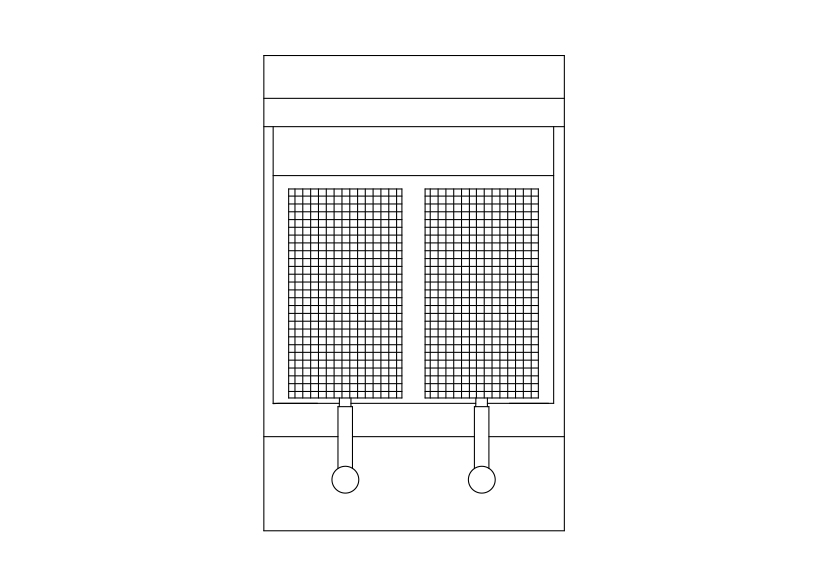 Free Fryer Top View CAD Block – DWG, DXF, PDF Format