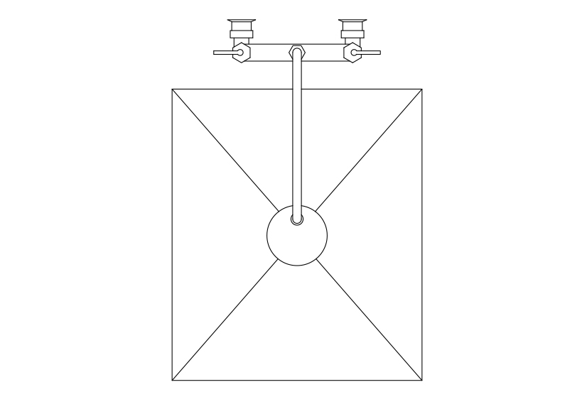 Free Single Kitchen Sink Top View CAD Block – DWG, DXF, PDF Format