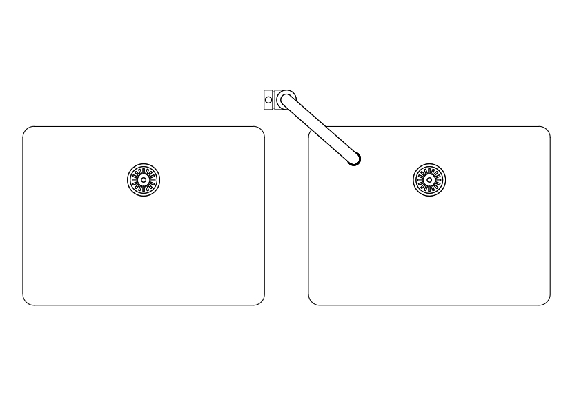 Free Double Kitchen Sink Top View CAD Block – DWG, DXF, PDF Format