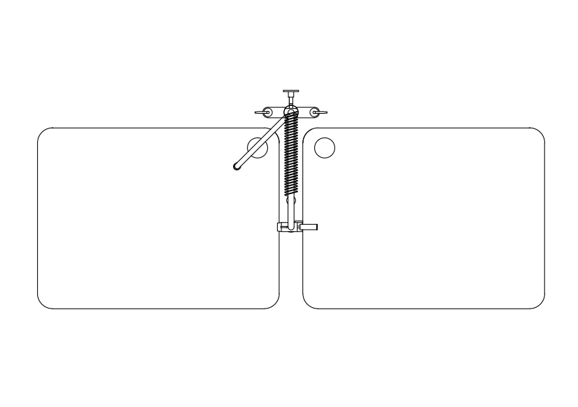 Free Double Kitchen Sink Top View CAD Block – DWG, DXF, PDF Format