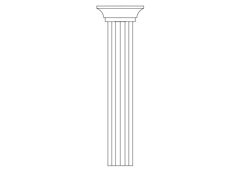 Free Doric Column Elevation CAD Block – DWG, DXF, PDF Format