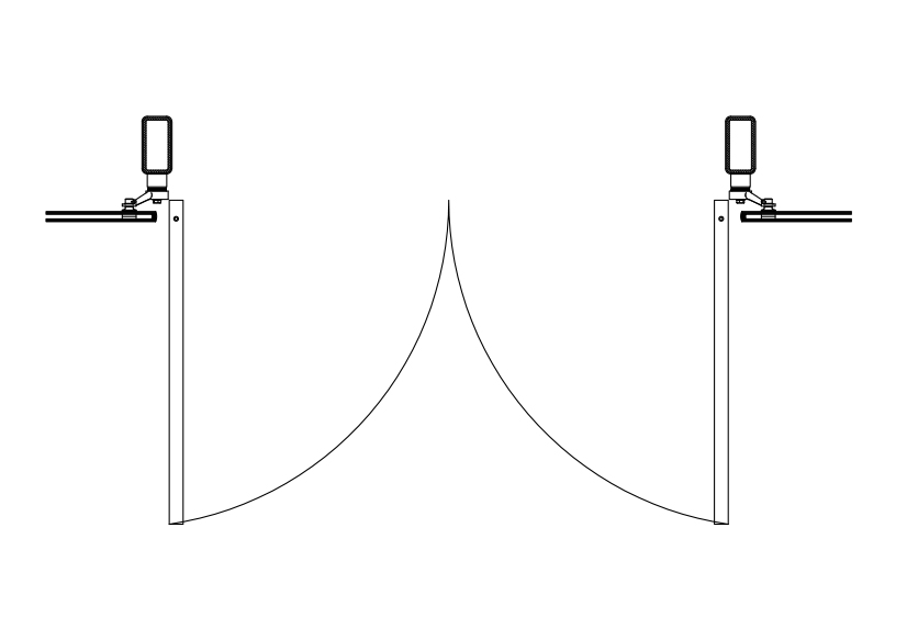 Free Double Door Top View CAD Block – DWG, DXF, PDF Format