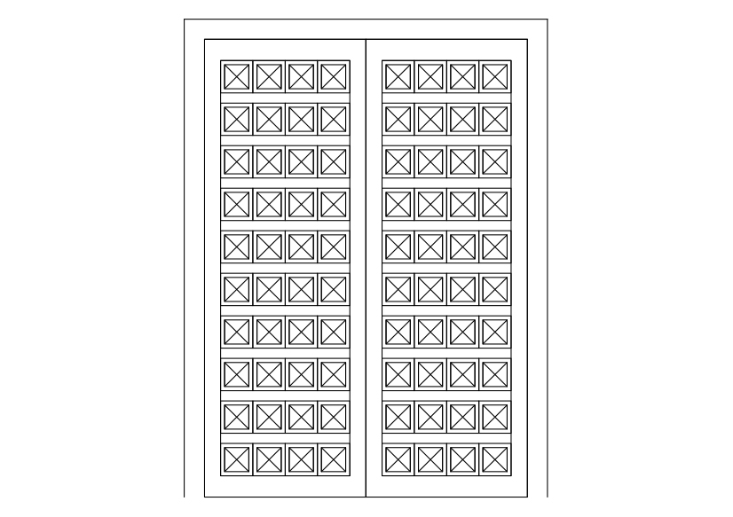 Free Double Door Elevation CAD Block – DWG, DXF, PDF Format