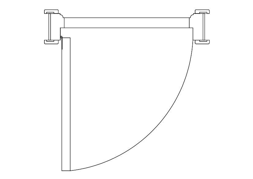 Free Single Door Top View CAD Block – DWG, DXF, PDF Format