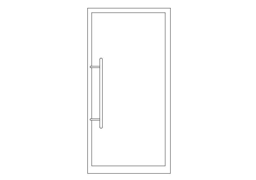 Free Single Door Elevation CAD Block – DWG, DXF, PDF Format
