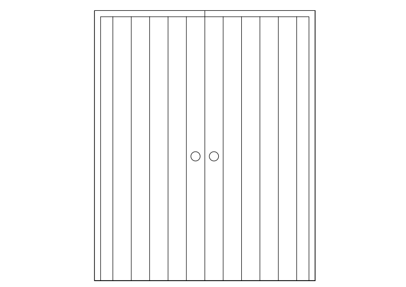 Free Double Door Elevation CAD Block – DWG, DXF, PDF Format