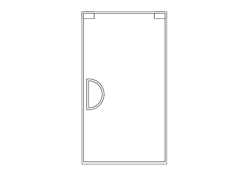Free Single Door Elevation CAD Block – DWG, DXF, PDF Format
