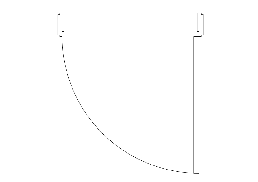 Free Single Door Top View CAD Block – DWG, DXF, PDF Format