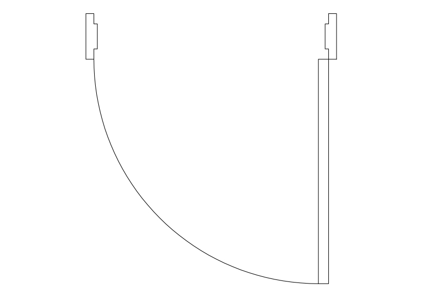Free Single Door Top View CAD Block – DWG, DXF, PDF Format