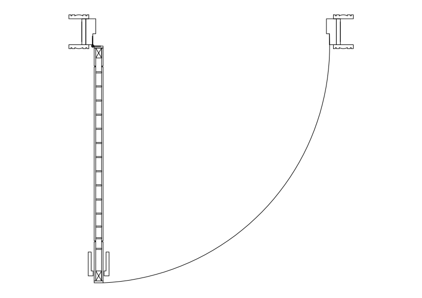 Free Single Door Top View CAD Block – DWG, DXF, PDF Format