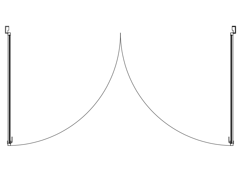 Free Double Door Top View CAD Block – DWG, DXF, PDF Format
