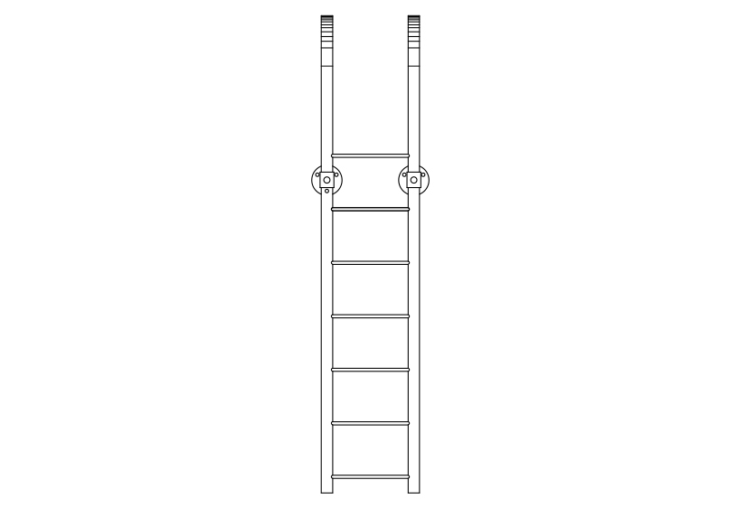 Free Ladder Elevation CAD Block – DWG, DXF, PDF Format