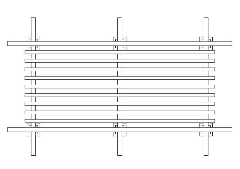 Free Pergola Top View CAD Block – DWG, DXF, PDF Format