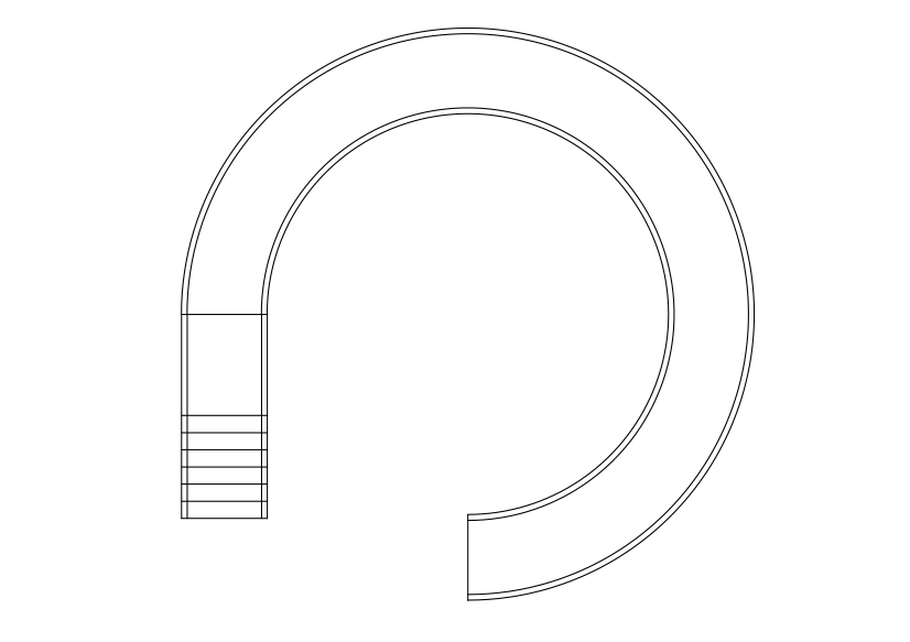 Free Circular Slide Top View CAD Block – DWG, DXF, PDF Format