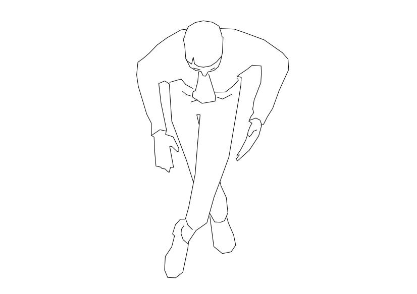 Free Person Sitting Top View CAD Block – DWG, DXF, PDF Format