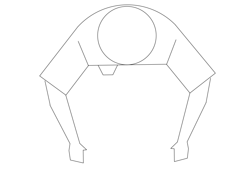 Free Person Standing Top View CAD Block – DWG, DXF, PDF Format